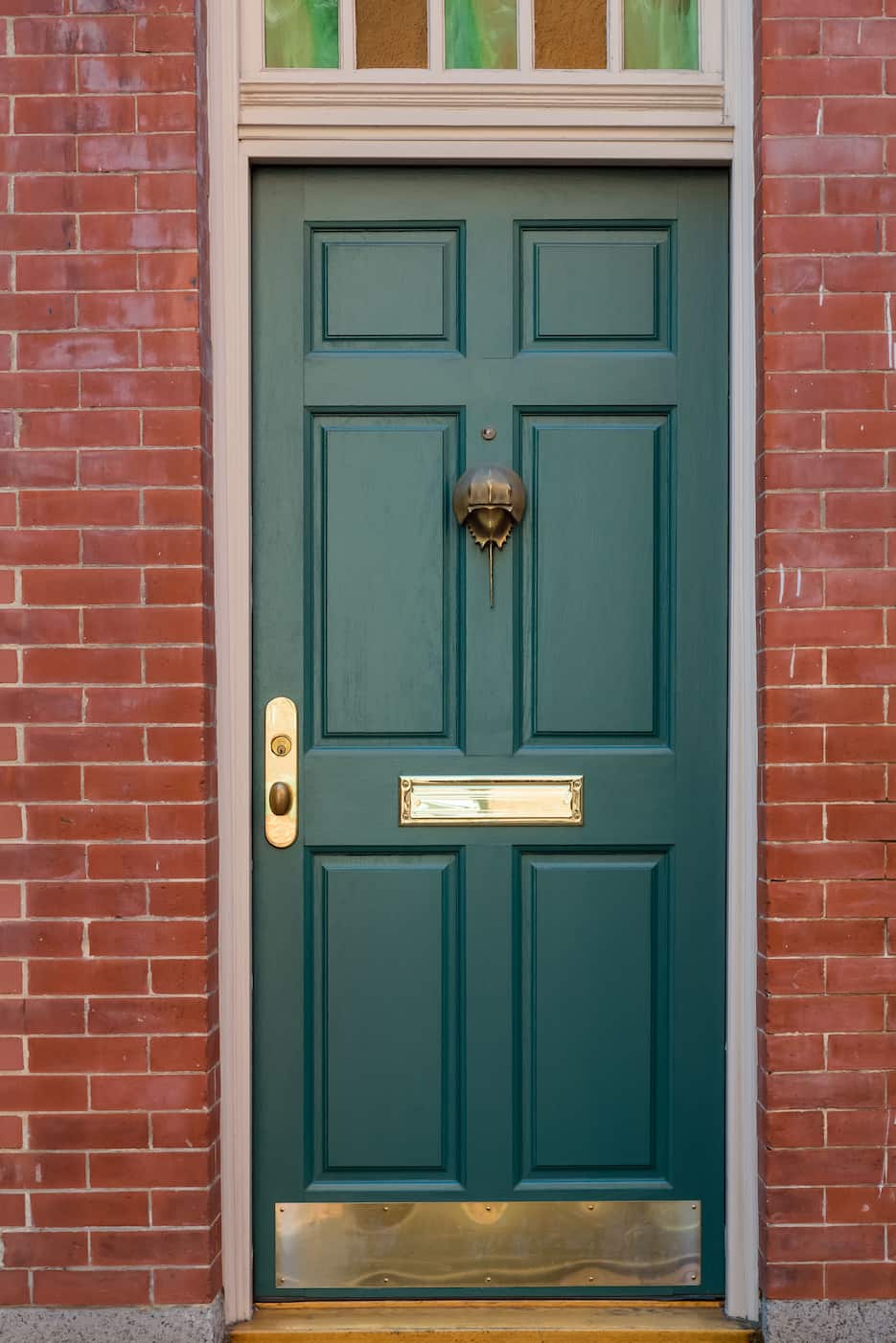 green front door