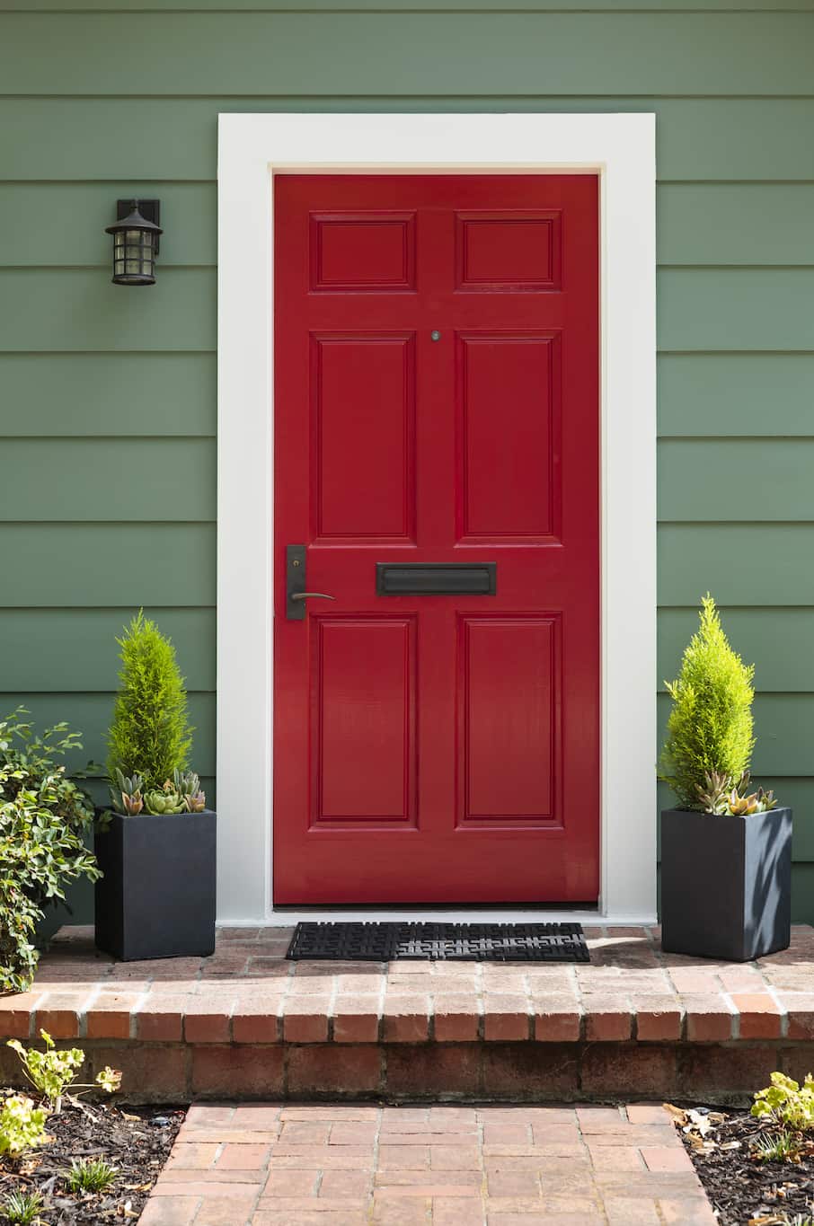 red front door